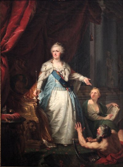 Allegorisches Porträt von Katharina II. von Johann Baptist von Lampi the Elder