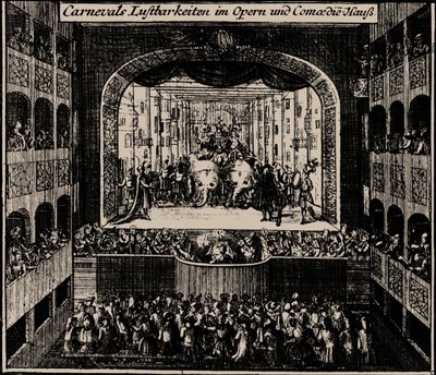 Markgrafentheater in Erlangen, 1721 von Johann Baptista Homann