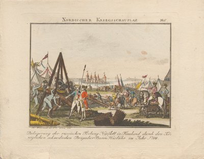 Belagerung der russischen Festung Nyslott in Finnland von Johann Caspar Weinrauch