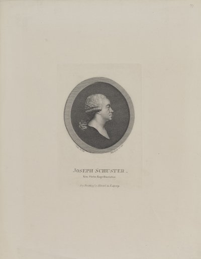 Porträt des Komponisten Joseph Schuster 1748-1812, 1811 von Johann Christian Benjamin Gottschick