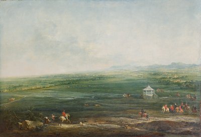 Laxenburg vom Münkendorfer Lusthaus gegen Südwest von Johann Christian Brand