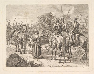 Kosaken eskortieren die Regimentskassone, 1815 von Johann Christian Erhard