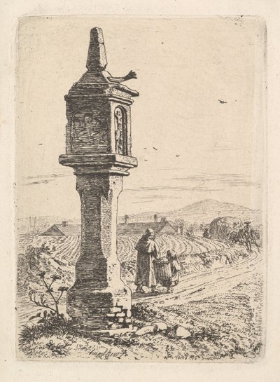 Gedenksäule mit einer eisernen Hand von Johann Christian Erhard