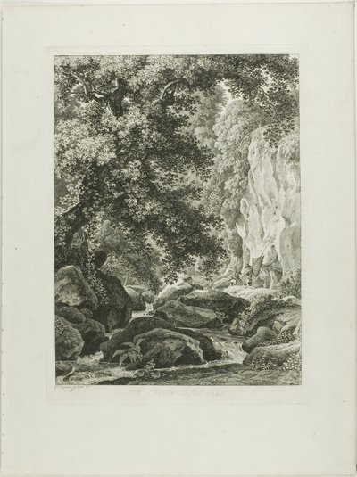 In Civita Castellana, aus Malerisch Radierte Prospekte aus Italien von Johann Christian Reinhart