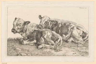Zwei Kälbchen von Johann Christian Reinhart
