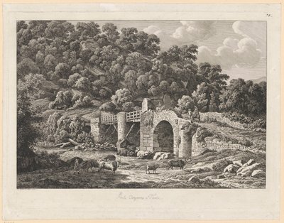 Landschaft - Ponte Aquoreo in Tivoli von Johann Christian Reinhart