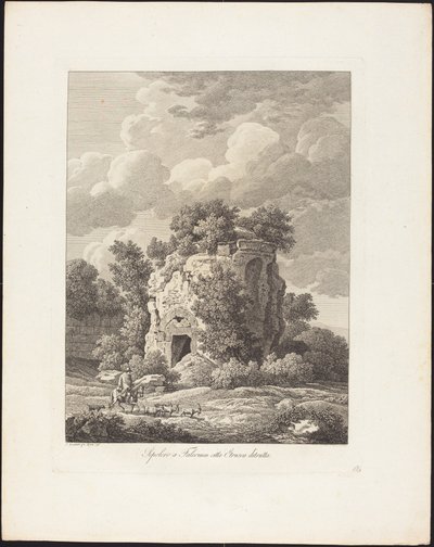Grab in Falerium, zerstörte etruskische Stadt von Johann Christian Reinhart