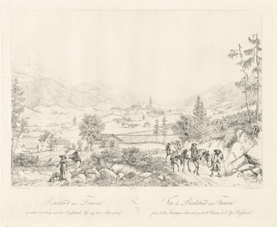 Radstadt bei Tauern von Johann Christoph Erhard and Johann Adam Klein after Carl Ludwig Friedrich Viehbeck