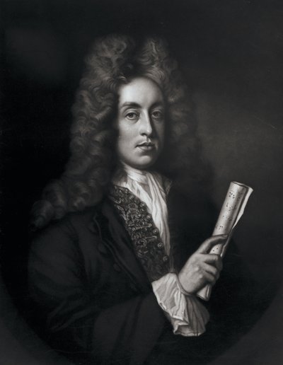 Porträt von Henry Purcell, graviert von George J. Zobel von Johann Closterman