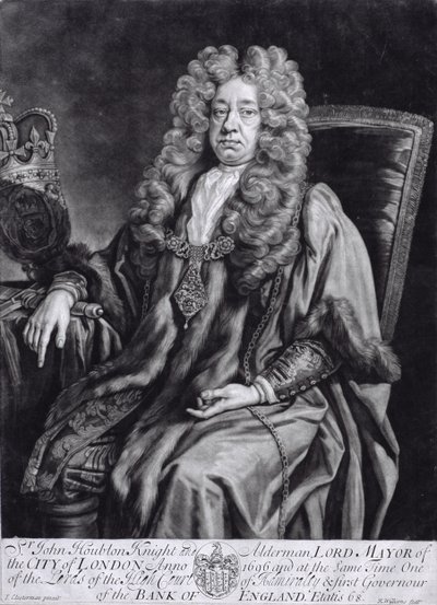 Sir John Houblon (1632-1711) graviert von R. Williams von Johann Closterman