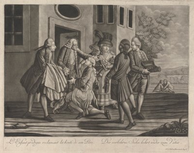 Der verlorene Sohn bittet um die Güte seines Vaters von Johann Elias Haid