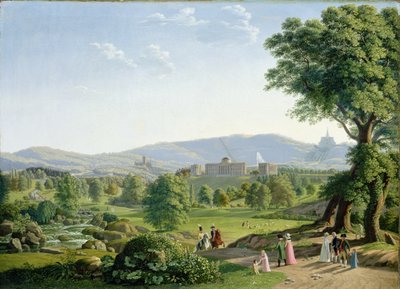 Schloss Wilhelmshöhe mit dem Habichtswald von Johann Erdmann Hummel