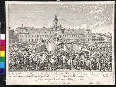 Krönung von Kaiser Leopold II. zum König von Ungarn in Bratislava am 15. November 1790 von Johann Ernst Mansfeld