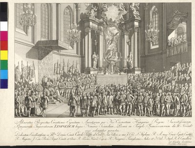 Krönung von Kaiser Leopold II. zum König von Ungarn in Bratislava am 15. November 1790 von Johann Ernst Mansfeld