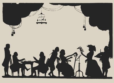 Konzert am Hofe von Kaiser Paul I. in Sankt Petersburg (Silhouette, ca. 1785) von Johann Friedrich Anthing