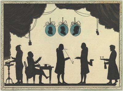 David Roentgen und Gesellschaft in Sankt Petersburg, ca. 1784-86 von Johann Friedrich Anthing