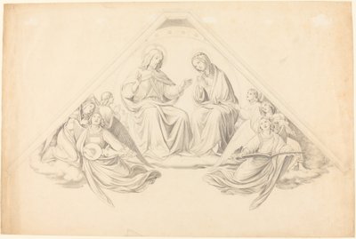 Christus und die Jungfrau mit musizierenden Engeln von Johann Friedrich Overbeck