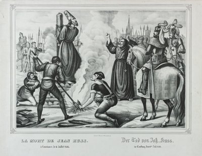Der Tod von Jan Hus in Konstanz, Mitte des 19. Jahrhunderts von Johann Friedrich Wentzel