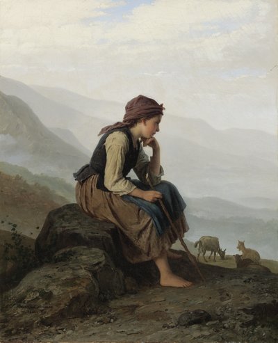 Der kleine Ziegenhirte von Johann Georg Meyer