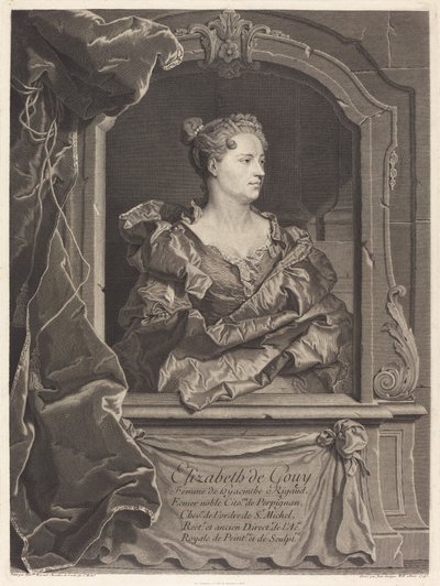Elizabeth de Gouy, Frau von Hyacinthe Rigaud von Johann Georg Wille after Hyacinthe Rigaud