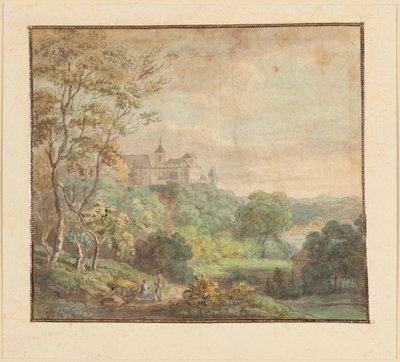 Landschaft mit Schloss von Johann Georg von Dillis