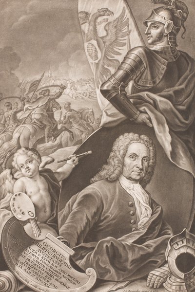 Porträt von Georg Philipp Rugendas 1666-1742, ca. 1745 von Johann Gottfried Haid