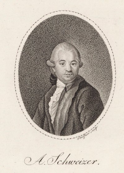 Porträt des Komponisten Anton Schweitzer 1735-1787, 1785 von Johann Gottfried Scheffner