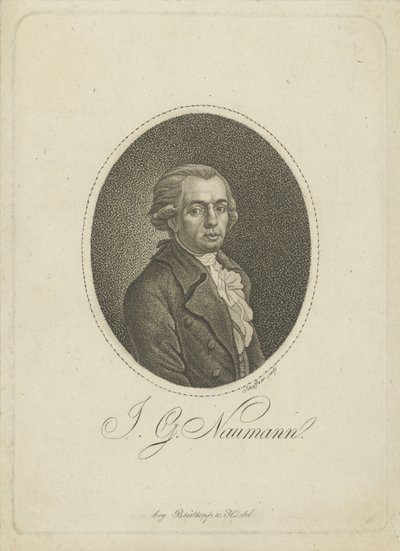 Porträt des Komponisten Johann Gottlieb Naumann 1741-1801, um 1800 von Johann Gottfried Scheffner