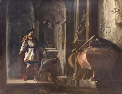 Saul und die Hexe von Endor von Johann Heinrich Schonfeldt