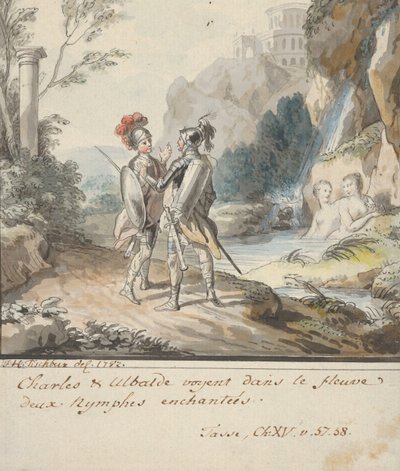 Carlo und Ubaldo widerstehen den Verzauberungen der Nymphen von Armida aus Torquato, 1782 von Johann Heinrich Tischbein