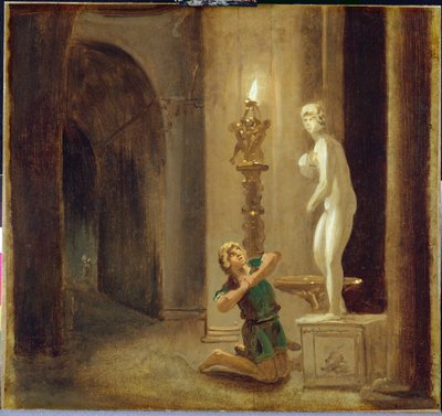 Pygmalion vor der Statue der Venus von Johann Heinrich Wilhelm Tischbein
