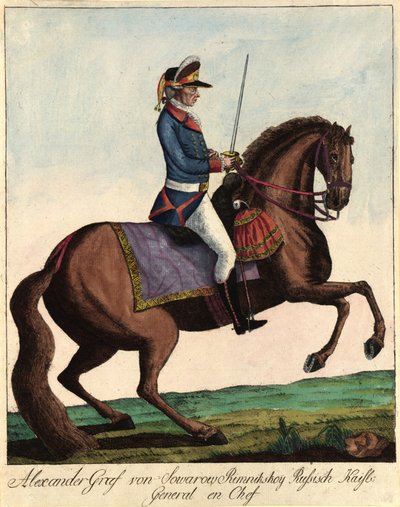 Feldmarschall Generalissimus Prinz Alexander Suworow 1729-1800, um 1790 von Johann Hieronymus Loeschenkohl