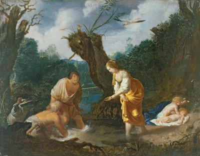 Latona verwandelt die Bauern in Frösche, ca. 1644 von Johann Hulsman