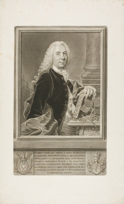 D. Christopher Jacob Trew, aus Plantae Selectae von Johann Jacob Haid