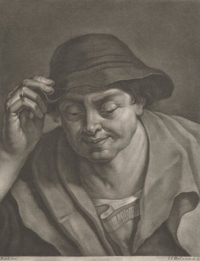 Mann mit Hut von Johann Jacobus Haid