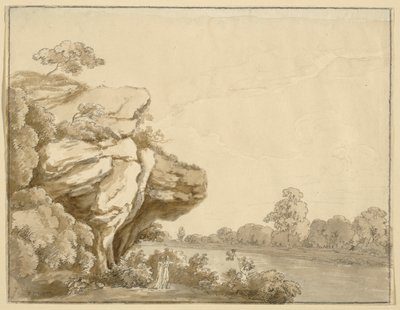 Herr und Dame in Landschaft von Johann Jakob Dorner der Jüngere