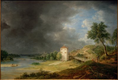 Isarlandschaft beim Brunnhaus Brunnthal von Johann Jakob Dorner der Jüngere