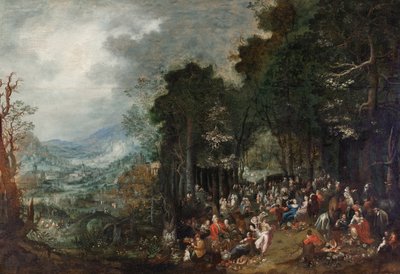 Landschaft mit Festgesellschaft von Johann Jakob Hartmann