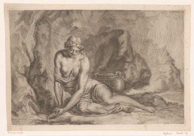 Venus schöpft Wasser mit einer Muschel von Johann Jakob Thurneysen (I)