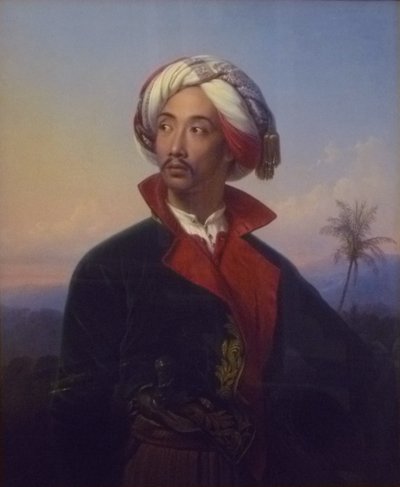 Porträt von Prinz Raden Saleh Syarif Bustaman (1811-1880) von Johann Karl Bähr