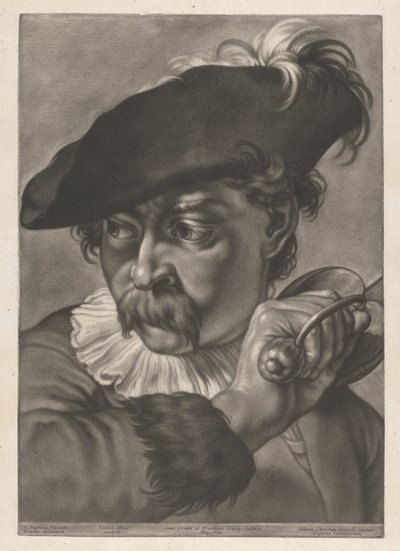 Porträt eines Mannes mit einem Schwert von Johann Lorenz Haid