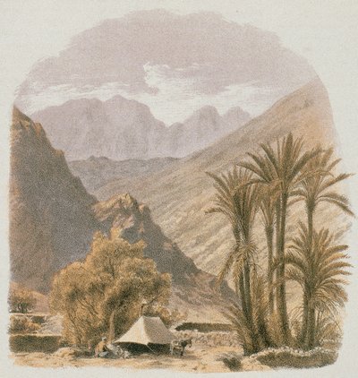 Sinai. Radierung von Bernatz et alii - Steinkopk J.F. Editore von Johann Martin Bernatz