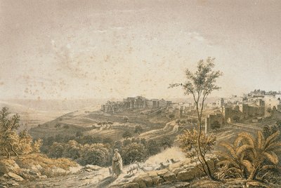 Ansicht von Jerusalem. Radierung von Bernatz et alii - Steinkopk J.F. Editore von Johann Martin Bernatz