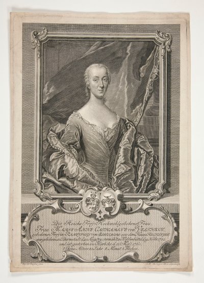 Porträt von Marie Anne Catherine von Veltheim von Johann Martin Bernigeroth