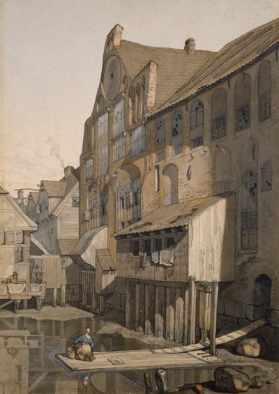 Nordseite des St. Johannis Klosters in Hamburg von Johann Martin Gensler