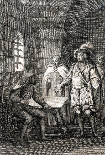 Vertrag von Trausnitz: Kaiser Ludwig IV. des Heiligen Römischen Reiches versöhnt sich mit Friedrich dem Schönen (1286-1330) im Jahr 1325 von Johann Michael Mettenleiter