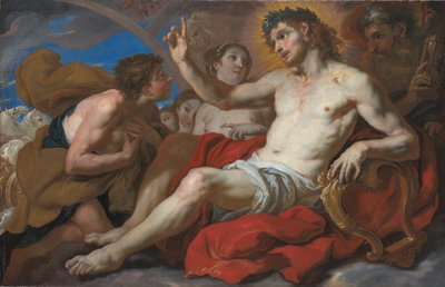 Apollo gewährt Phaeton die Erlaubnis, den Sonnenwagen zu lenken von Johann Michael Rottmayr