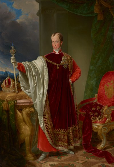 Kaiser Ferdinand im Ornat des Ordens des goldenen Vlies von Johann Nepomuk Ender