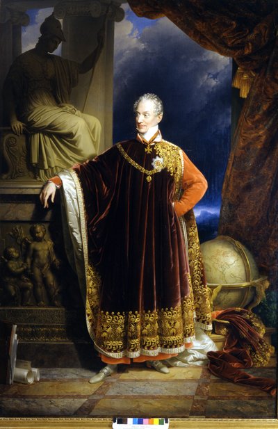 Porträt von Prinz Clemens Wenzel Lothar von Metternich (1773-1859), österreichischer Staatsmann und Diplomat, Gemälde von J.N. Ender von Johann Nepomuk Ender