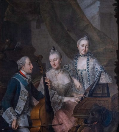 Kurfürst Maximilian III. Joseph mit seiner Gemahlin und Schwester von Johann Nikolaus Grooth